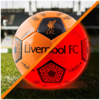 FC Liverpool futball labda LED Glow Football - size 5