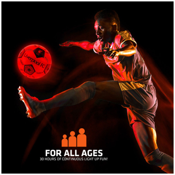 FC Liverpool futball labda LED Glow Football - size 5
