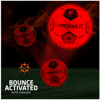 FC Liverpool futball labda LED Glow Football - size 5