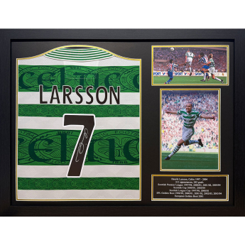 Legendák bekeretezett mez 1996 Larsson Signed Shirt (Framed)