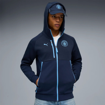 Manchester City férfi kapucnis pulóver Pumatech navy