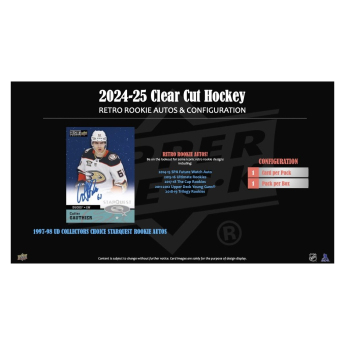 NHL dobozok NHL hokikártyák 2024-25 Upper Deck Clear Cut Hobby Box