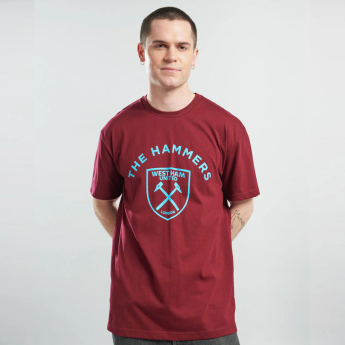 West Ham United férfi póló Graphic claret