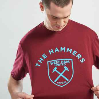 West Ham United férfi póló Graphic claret