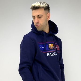 FC Barcelona férfi kapucnis pulóver Return navy