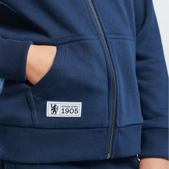 FC Chelsea gyerek kapucnis pulóver Full Zip navy