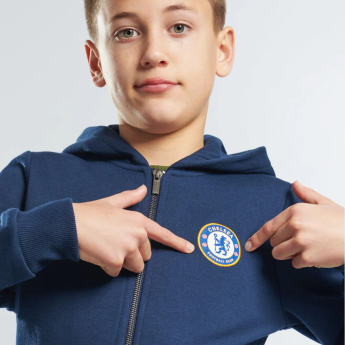 FC Chelsea gyerek kapucnis pulóver Full Zip navy