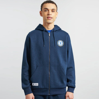 FC Chelsea férfi kapucnis pulóver Full Zip navy