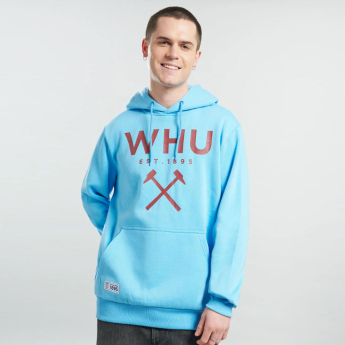 West Ham United férfi kapucnis pulóver Logo blue