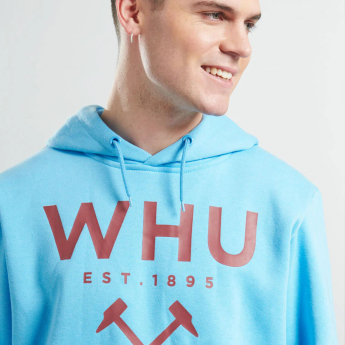 West Ham United férfi kapucnis pulóver Logo blue