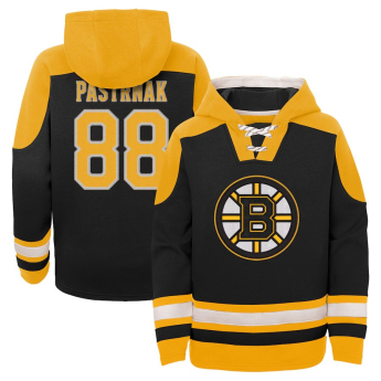 Boston Bruins gyerek kapucnis pulóver David Pastrňák #88 Ageless Must-Have V-Neck Name & Number black