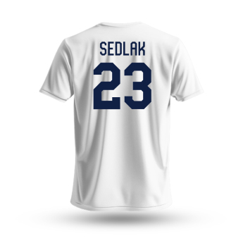 Jégkorong képviselet gyerek póló Lukáš Sedlák #23 Czech National Emblem 2025 White