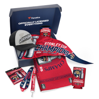 Florida Panthers ajándékcsomag 2025 Stanley Cup Champions Gift Box with Hat