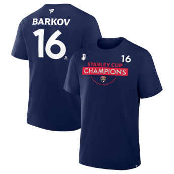 Florida Panthers férfi póló 2025 Stanley Cup Champions Name & Number Aleksander Barkov #16