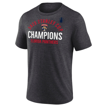 Florida Panthers férfi póló 2025 Stanley Cup Champions Rush Tri-Blend Heather Charcoal