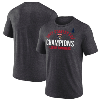 Florida Panthers férfi póló 2025 Stanley Cup Champions Rush Tri-Blend Heather Charcoal