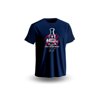 Florida Panthers gyerek póló Vítek Vaněček #41 Stanley Cup Champion 2025 Blue