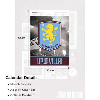 Aston Villa naptár Deluxe 2026