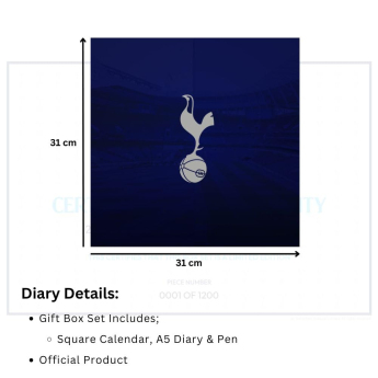 Tottenham naptár és napló Musical Gift Box 2026