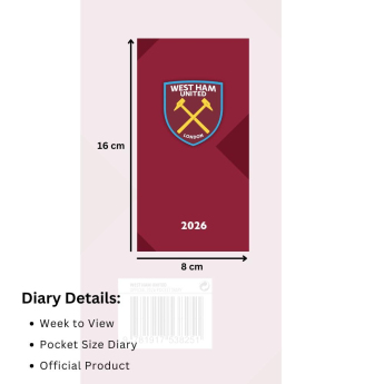 West Ham United napló Slim 2026