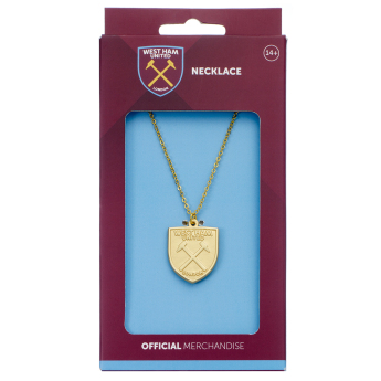 West Ham United nyakpánt Gold Finish Crest Necklace