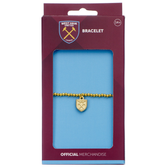 West Ham United karkötő Gold Finish Bead