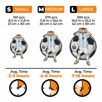 Labdarúgó válogatott fa puzzle ARGENTINA Messi 500 pcs
