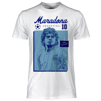 Labdarúgó válogatott férfi póló Argentina Diego Maradona Photo white