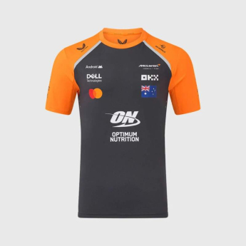 Mclaren Honda férfi póló Oscar Piastri official Teamline Replica grey F1 Team 2025