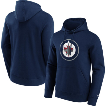 Winnipeg Jets férfi kapucnis pulóver Primary Logo Graphic navy