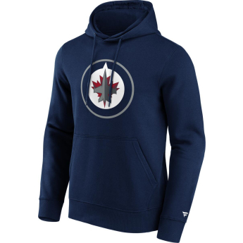 Winnipeg Jets férfi kapucnis pulóver Primary Logo Graphic navy