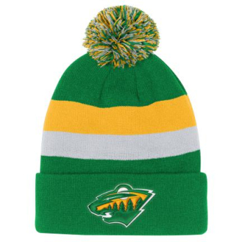 Minnesota Wild gyerek téli sapka Cuffed Beanie With Pom