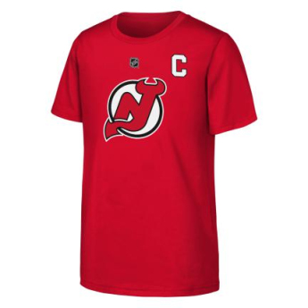 New Jersey Devils gyerek póló Nico Hischier Flat Captains N&N Ss Ctn red
