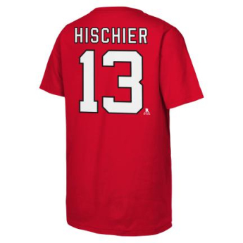 New Jersey Devils gyerek póló Nico Hischier Flat Captains N&N Ss Ctn red