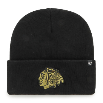 Chicago Blackhawks téli sapka Haymaker Metallic 47 Cuff Knit Black