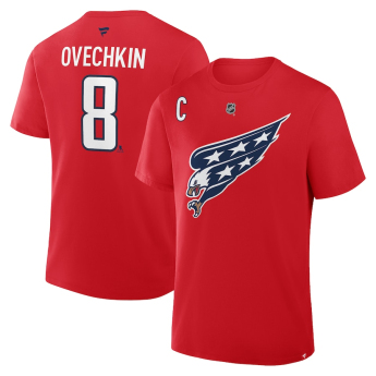 Washington Capitals férfi póló Alexander Ovechkin #8 Stack Name & Number 2025/26 red