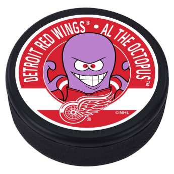 Detroit Red Wings korong Al The Octopus Mascot Textured