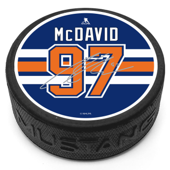 Edmonton Oilers korong Replica Signature - Connor McDavid