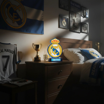 Real Madrid ébresztőóra with a lamp