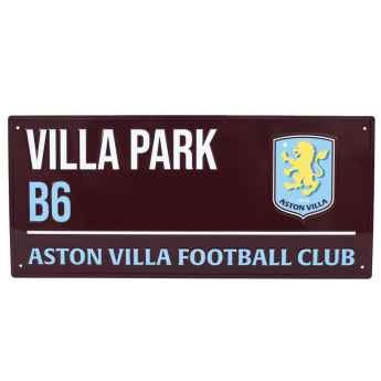 Aston Villa fali tábla Colour Street