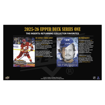 NHL dobozok NHL hokikártyák 2025/26 Upper Deck Series 1 Hobby Box