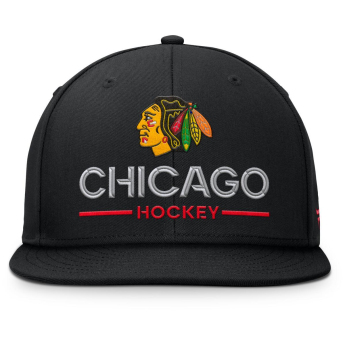 Pánská kšiltovka Chicago Blackhawks NHL Authentic Pro A/Cap Flat Brim Square Visor Structured Adjustable