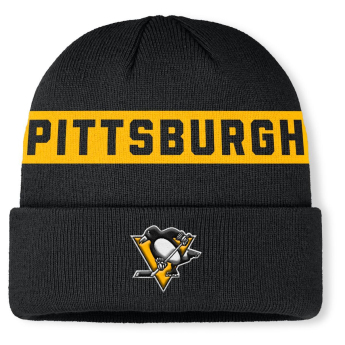 Pittsburgh Penguins téli sapka Authentic Pro A/Cap Cuffed inscription