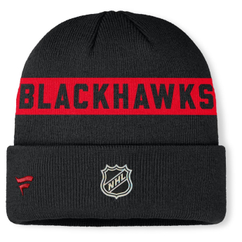 Chicago Blackhawks téli sapka Authentic Pro A/Cap Cuffed inscription