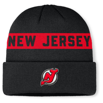New Jersey Devils téli sapka Authentic Pro A/Cap Cuffed inscription