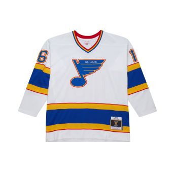 St. Louis Blues hoki mez Brett Hull 1990 NHL White Jersey