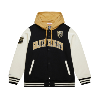 Vegas Golden Knights férfi kapucnis pulóver Courtside Fleece Button Front Vintage Logo