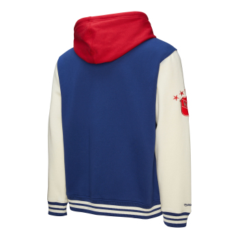 New York Rangers férfi kapucnis pulóver Courtside Fleece Button Front Vintage Logo