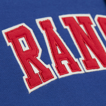 New York Rangers férfi kapucnis pulóver Courtside Fleece Button Front Vintage Logo