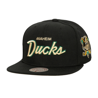 Anaheim Ducks baseball flat sapka Cream Script Snapback black